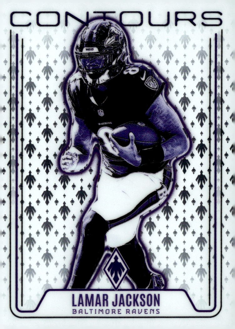 2024 Panini Phoenix #CON-LJN Lamar Jackson Contours