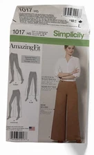 Simplicity Sewing Pattern 1017 Misses' Fit Pants Leg Vari. Uncut US Sz 6-14