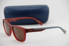NEW LACOSTE L6058S 615 RED GRAY BLUE AUTHENTIC W/CASE SUNGLASSES 54-17