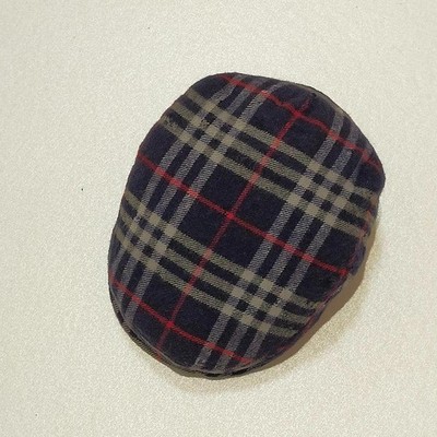 Burberrys 80S Spanish Made Wool Hunting Hat Nova Check navy Men's