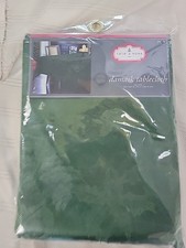 12070 Trim A Home Green Damask Tablecloth Oblong 60x120 New in Package