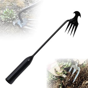 Manual Weeding Tool 4-Prong Garden Weeder Fork Removal