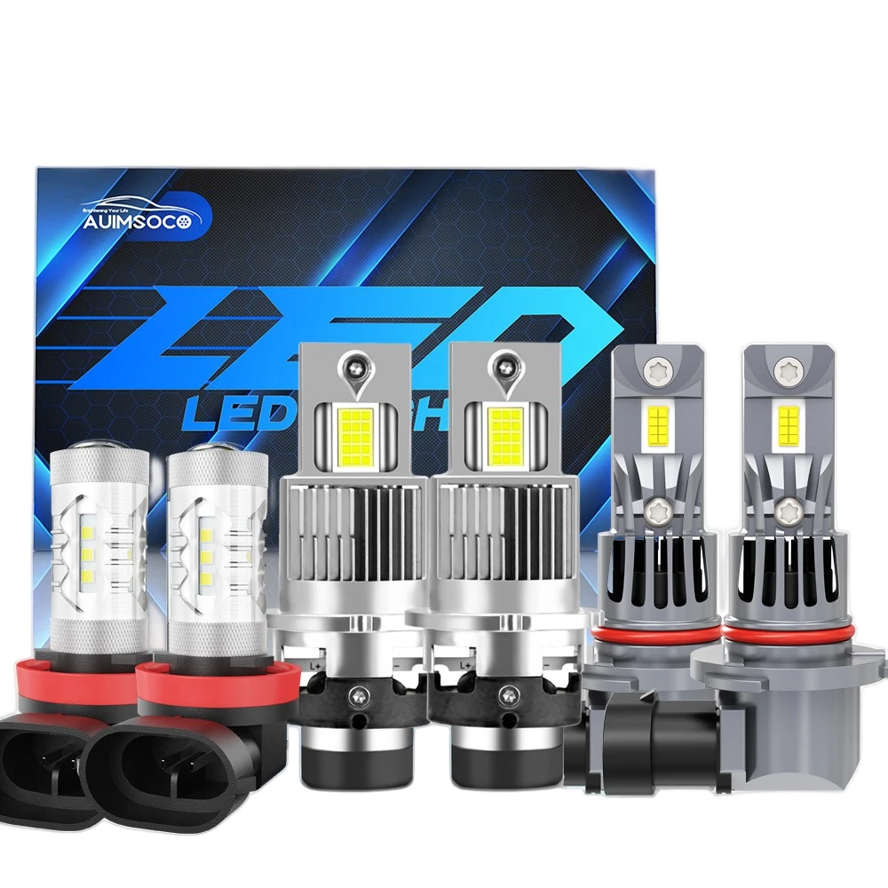 For Acura TL Sedan 4-Door 2008-2013 2014 6500K LED Headlight Fog Light Bulbs Kit