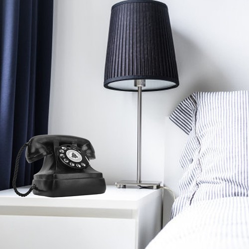 Retro Telefon Modell Harz Taste Vintage Festnetz Telefon Statue Home Decor Gesch - Afbeelding 22 van 24
