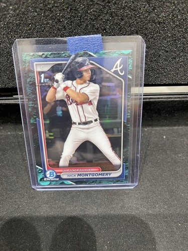 2024 Bowman Draft - Chrome Nick Montgomery Aqua Lunar Refractor /125 1st Bowman