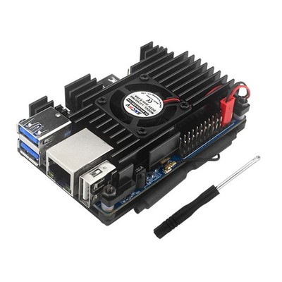 F Aluminum Case with Cooling Fan Active Passive Radiator Kit for Orange Pi 3 LTS