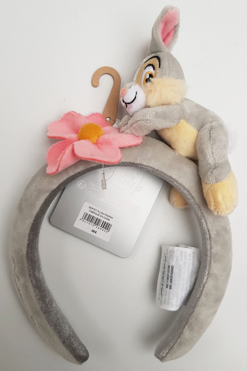 Disneyland Paris Thumper Ears Padded Headband Band Plush Bunny