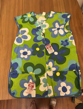 Vintage Permanent Press 100 Cotton Sleeveless Floral Top M Green Blue White