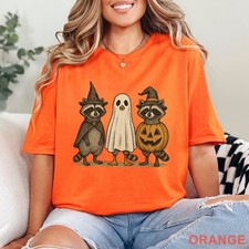 Spooky and Feral Raccoon Shirt, Funny Halloween Raccoon Shirt Cute Trendy 203668