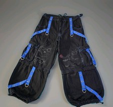 Tripp NYC Daang Good Bondage Pants 34 x 30 Goth Y2K Straps Nightmare Before Xmas