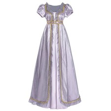 CR ROLECOS Regency Dresses Empire Waist Tea Party Victorian Gown X-Large Purple