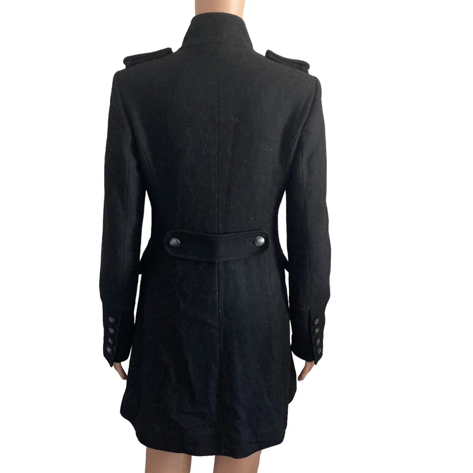 Abrigo vintage Esprit para mujer, mezcla XS de lana XS Black Captains Botones Foto 2 de 4