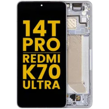 Écran OLED avec châssis Xiaomi 14T Pro/Redmi K70 Ultra–Reconditionné–Bleu Titane