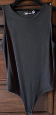 boohoo Black Solid One Piece Bodysuit Women s UK 12 US 8 EUR 40 DE 38