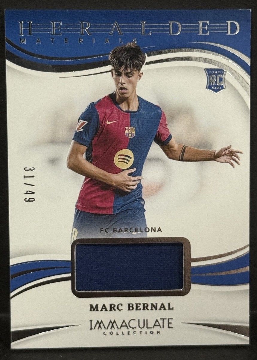 2024-25 Panini Immaculate Soccer Barcelona RC Marc Bernal Heralded