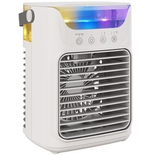 HOMCOM 4-in-1 Mini Air Cooler, Portable Air Conditioner for Bedroom, Grey