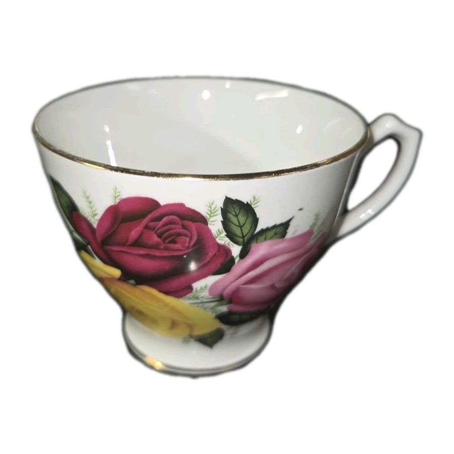 Cup Made In England Floral Design