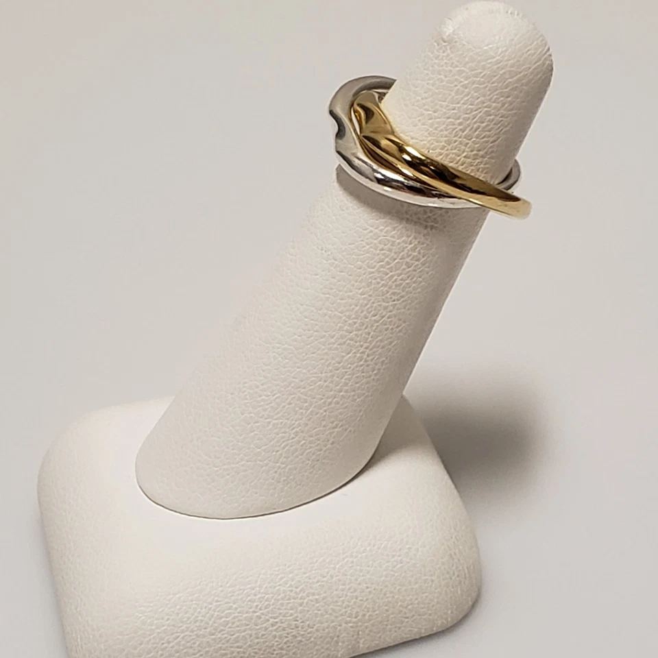 Pandora Sterling Silver Two Tone Entwined Bands Ring 163262C00 Size US 6 Euro 52 - Image 3 of 4