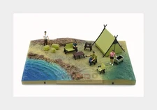 1:64 BM-CREATIONS Diorama City Camp Site Whit Access. And Figures BM64BDOR004 Mo