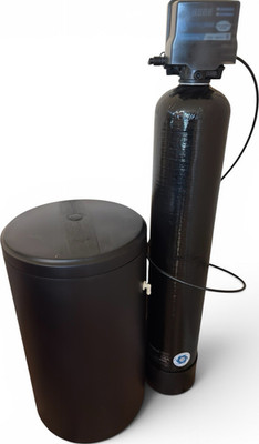 SpringWell SS1 Salt-Based Water Softener w/ Brine Tank,  Black