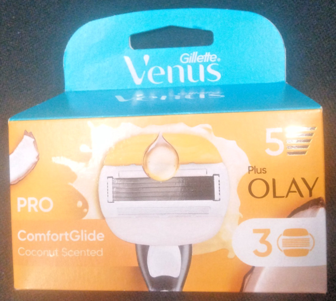 3 x GILLETTE VENUS PRO COMFORTGLIDE COCONUT SCENTED WITH OLAY SEALED UK STOCK