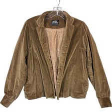 Vtg Patty Woodard California Brown Velvet Jacket Blazer 80s 90s Buttons Sz S