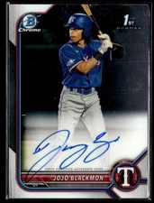 2022 Bowman Chrome Autograph JoJo Blackmon RC Texas Rangers