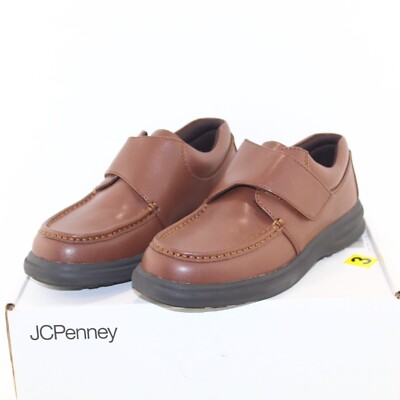 brown dress shoes jcpenney New Old Stock Jcpenney Vintage Men's Leather Working Work Lace up Soft Toe  Shoes Made in USA Size 7.5