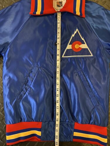 Vintage Colorado Rockies / Avalanche NHL Hockey RARE Satin Starter Jacket Size S - Picture 22 of 24