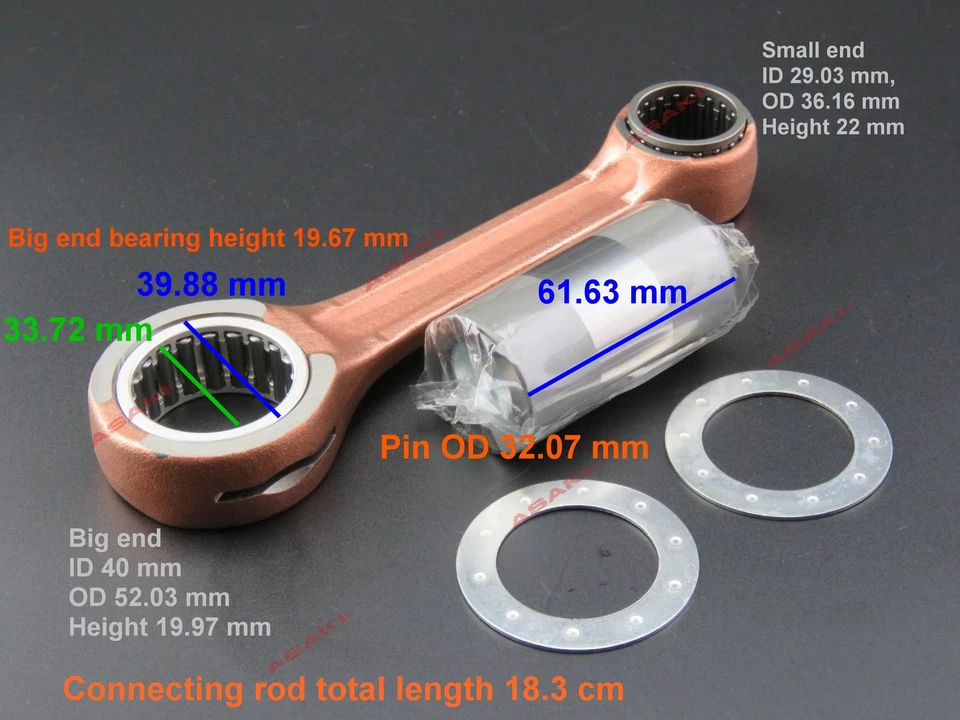 Für PWC Kawasaki 1200 Ultra 150 Pleuelstange Satz conrod 010-542, 296-01000-542 - Bild 2 von 3
