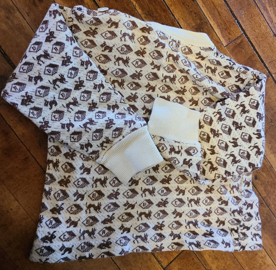 Camisa De Colección Atlas 5th Avenue Niños Unisex Niños Manga Larga Tejida Mediados de Siglo Talla 3 Foto 3 de 3