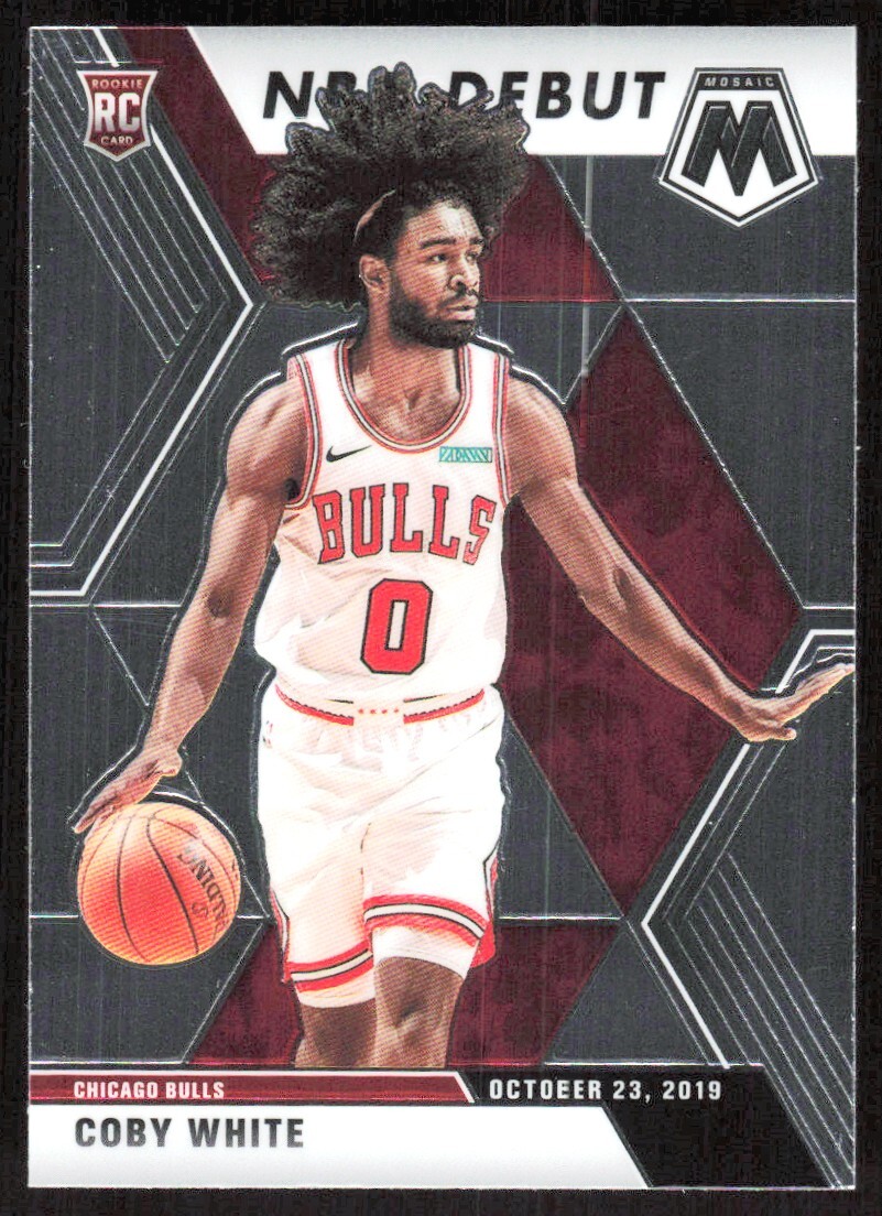 2019-20 4417C Panini Mosaic NBA DEBUT Coby White Rookie Chicago Bulls #264