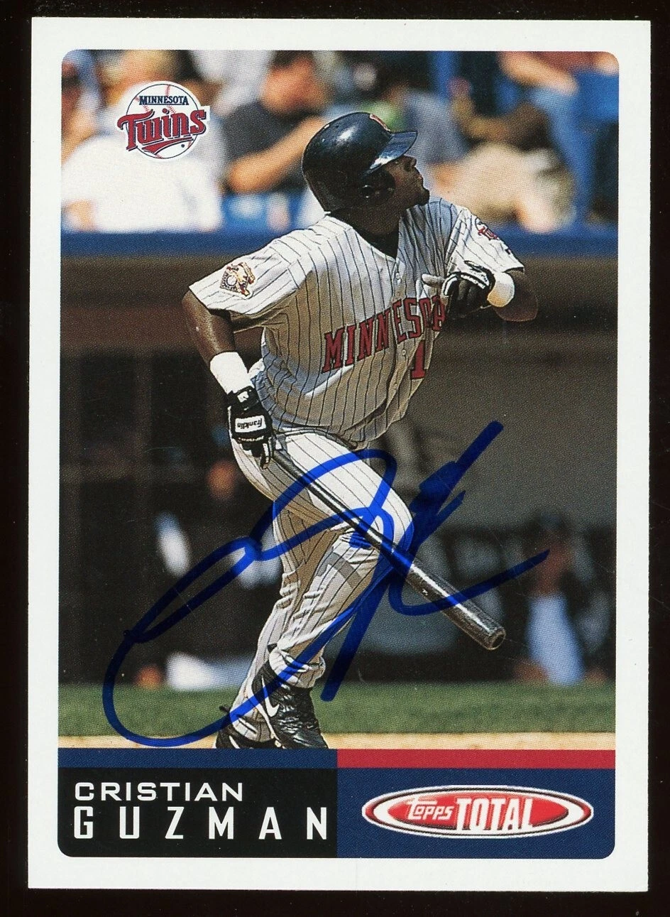 2002 Topps Total CRISTIAN GUZMAN Signed Card autograph AUTO TWINS NATIONALS
