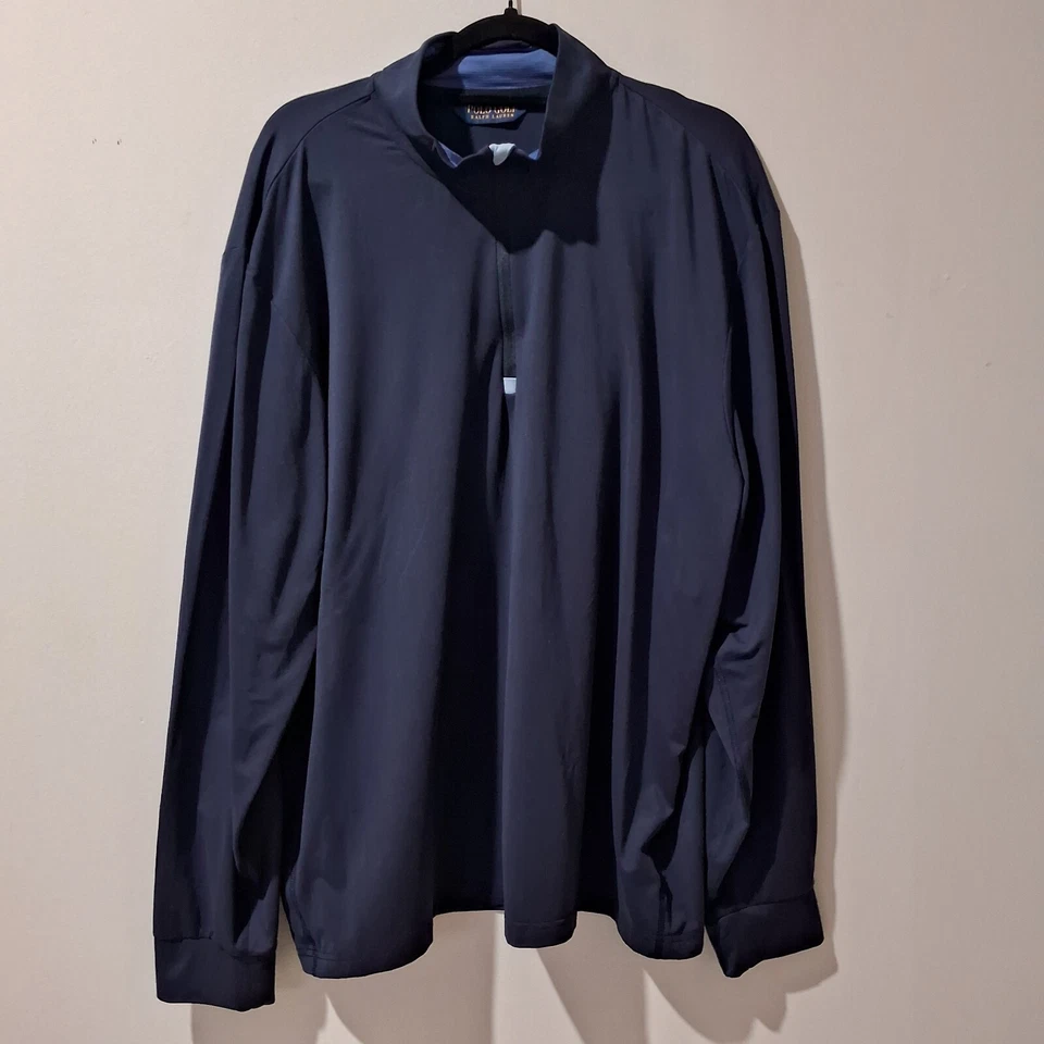 Polo Golf Ralph Lauren Para Hombres XXL Performance Pullover Camisa Azul Foto 2 de 4