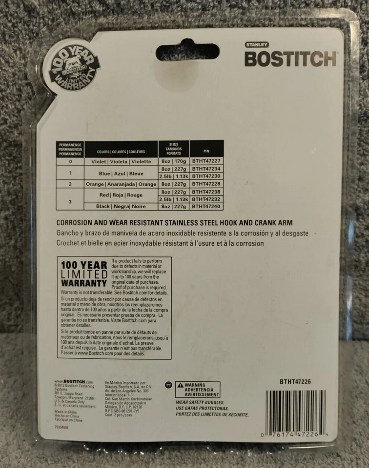 Línea de tiza metálica de aluminio Stanley Bostitch 4 oz - BTHT47226 nueva en paquete Foto 2 de 2