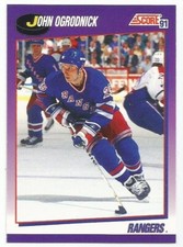 JOHN OGRODNICK 1991-92 SCORE CARD NM-MT CONDITION