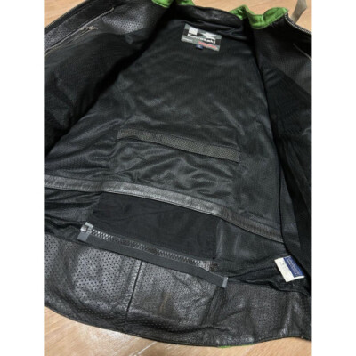Rare] KUSHITANI KAWASAKI NINJA Punch Leather Riders Jacket size:XL