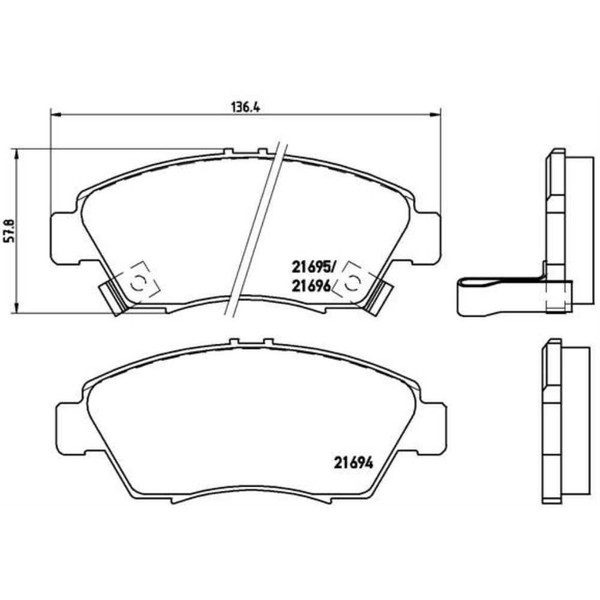 BremsbeläGe BremsklöTze Vorne FüR Honda Civic VII Hatchback EU EP EV 1.4Is-image