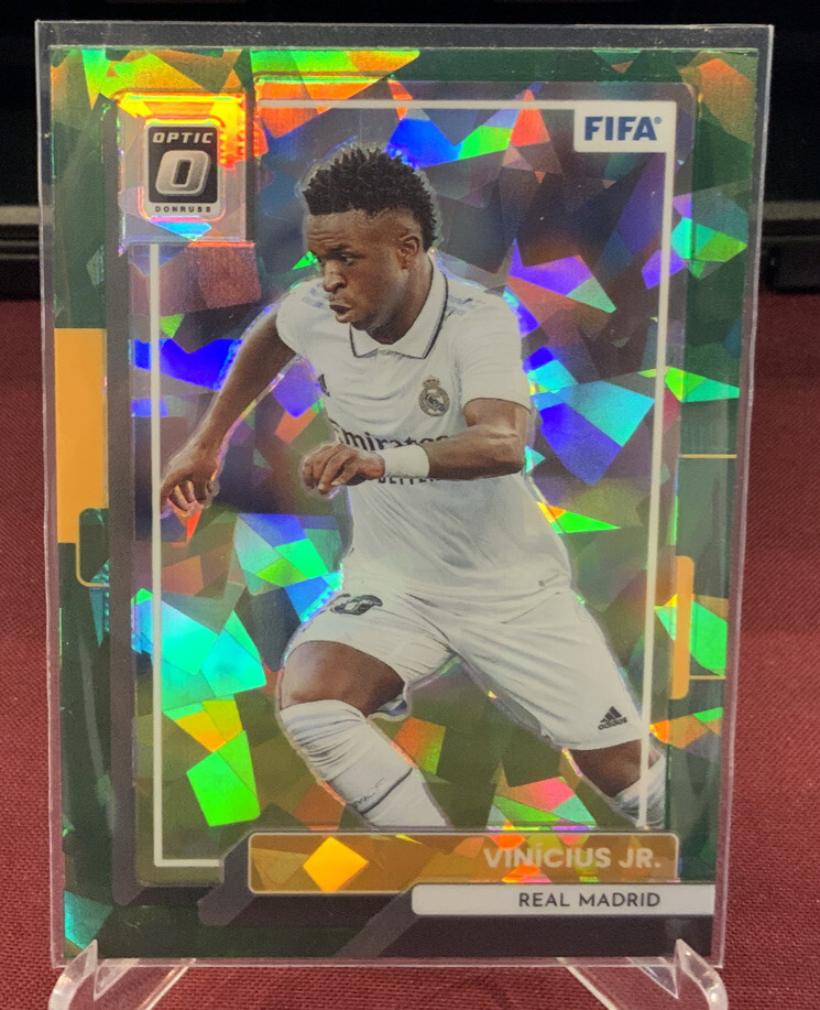 2022-23 Donruss FIFA Vinicius Jr #103 Optic Green Cracked Ice Prizm