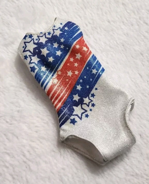 BARBIE BODYSUIT GABBY DOUGLAS GYMNAST LEOTARD ONLY USA FLAG 