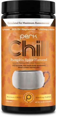 Perk Chill Drink Mix (Pumpkin Spice) 18 Servings   Calming Sleep Aid Support