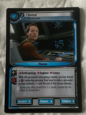 Star Trek CCG 2E Necessary Evil TAMAL TECHNICIAN Card NEVER PLAYED