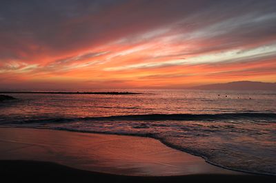 MASSIVE  photo landscape art  beach  A0 CANVAS PRINT TROPICAL  ocean sunset