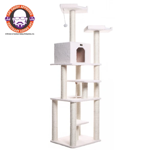 Armarkat B7801 Classic Real Wood Cat Tree In Ivory, Jackson Galaxy Approved