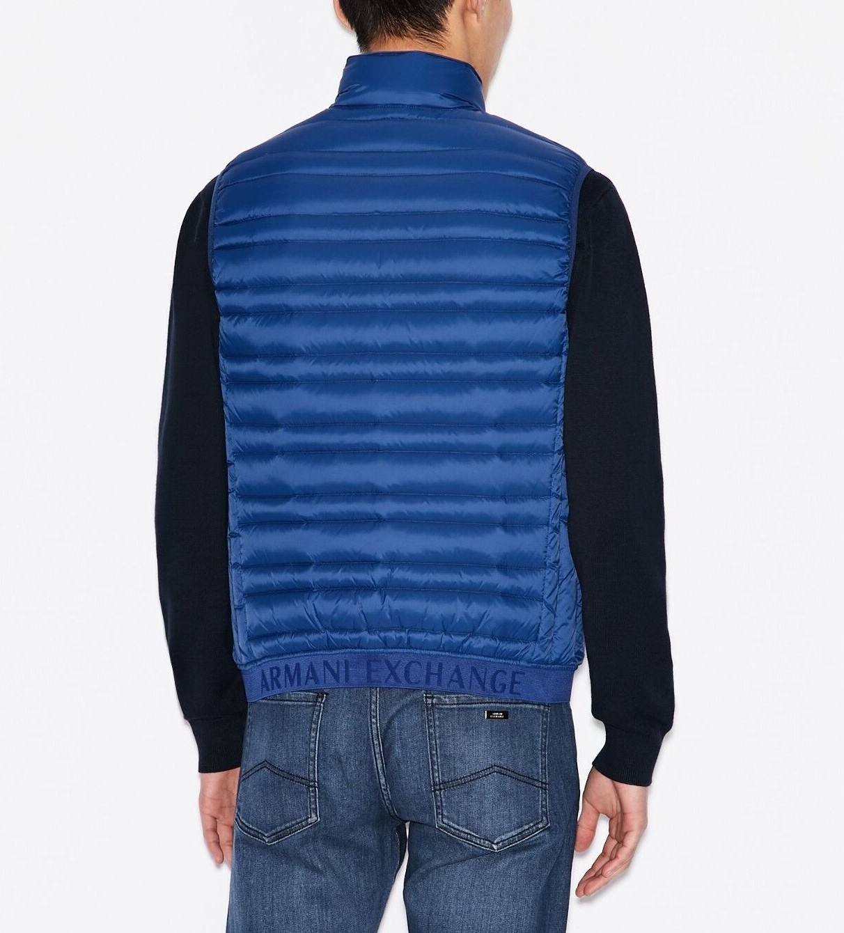 ARMANI EXCHANGE Men's AX LOGO Quilted Packable Down Puffer Vest with TOTE SZ.S eBay