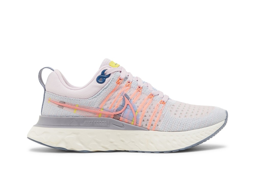 Nike React Infinity Run Flyknit 2 Womens Running Shoes Pink Foam Blue Tint DH2497-600