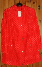 BON MARCHE LIGHTWEIGHT SHOWER PROOF HOODED SUMMER JACKET LINED CERISE 20 UNWORN