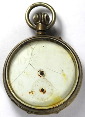 Goliath 69mm Pocket Watch CASE w/ Movement - Vintage - Parts/Repair