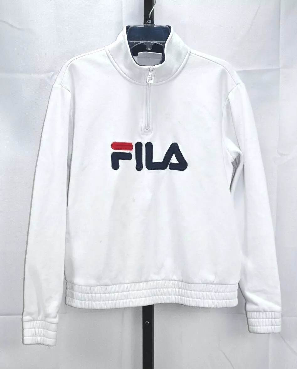 White hoodie cheap fila