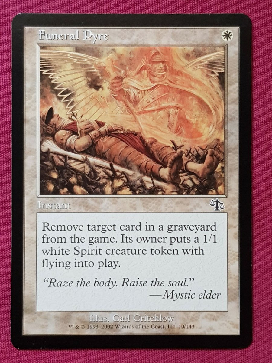 mtg judgement card list Magic The Gathering JUDGMENT FUNERAL PYRE white card MTG